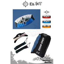 Elliot Sigma Spirit 2-Leiner Kite R2F - 2.5 bleu avec Bar