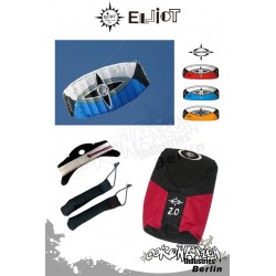 Elliot Sigma Spirit 2-Leiner Kite R2F - 2.0 bleu avec Bar