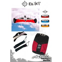 Elliot Sigma Spirit 2-Leiner Kite R2F - 2.0 red with Bar