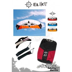 Elliot Sigma Spirit 2-Leiner Kite R2F - 2.0 Orange avec barre