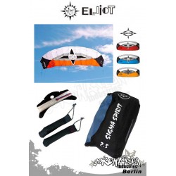 Elliot Sigma Spirit 2-Leiner Kite R2F - 2.5 Orange mit Bar