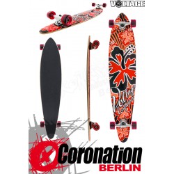 Voltage Longboard Pintail Cruiser - Red