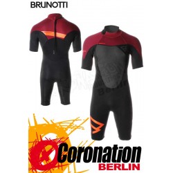 Brunotti Defence Shorty 3/2 Backzip Neopren Shorty Wetsuit Black-Red
