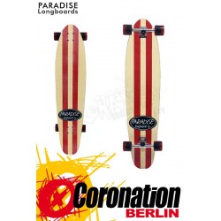 Paradise Longboard Kicktal red/white stripes