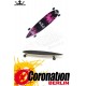 Krown Longboard "Purple Flame" Pintail Deck Natur 9" x 43"