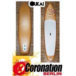 OUKAI inflatable SUP 12'6 x 30" Touring Stand Up Paddle Board WOOD