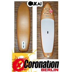 OUKAI inflatable SUP 10'6 x 33" Touring Stand Up Paddle Board WOOD