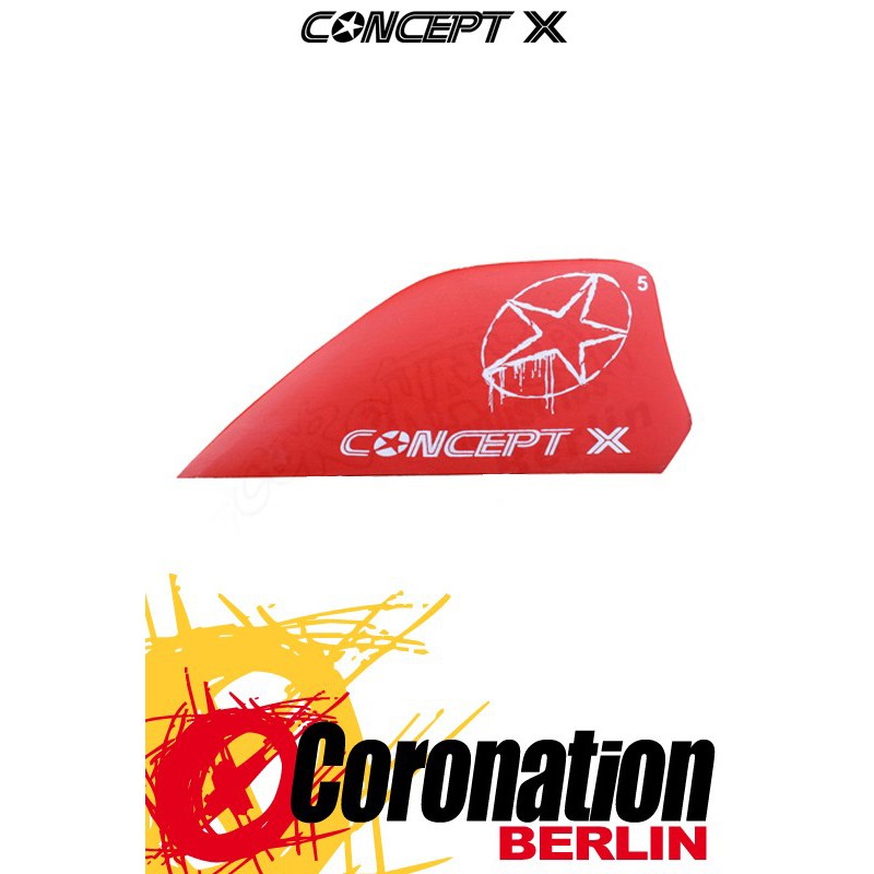 CONCEPT X HC Kitefinne Kiteboard 6 cm Rot 