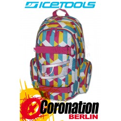 ICETOOLS Getaway Skate & Freizeit Backpack Schul & Sport Rucksack Pink Multi Color