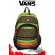 Vans Van Doren Cafe-Orange-vert Stripes Fashion Rucksack