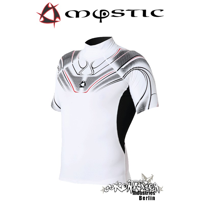 Mystic Crossfire Rash Vest S/S White