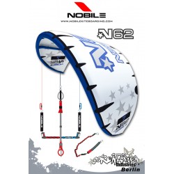 Nobile Kite N62 2009 11qm White/Blue complète avec 4 Leiner barrere