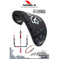Nobile Kite N62 2009 9qm Black/Black complète avec 4 Leiner barrare