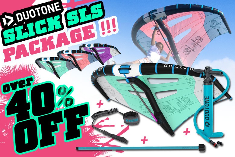 Duotone Slick SLS Wing Package with Pump, Leash and Miniboom with more than 40% discount at Coronation Berlin