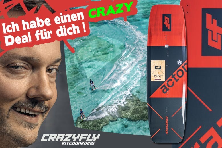 Das CrazyFly Acton 2022 Kiteboard ist jetzt im Auslauf-Angebot bei Coronation Berlin
